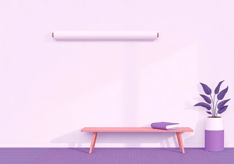 Pose de papier peint, rouleau et brosse à maroufler